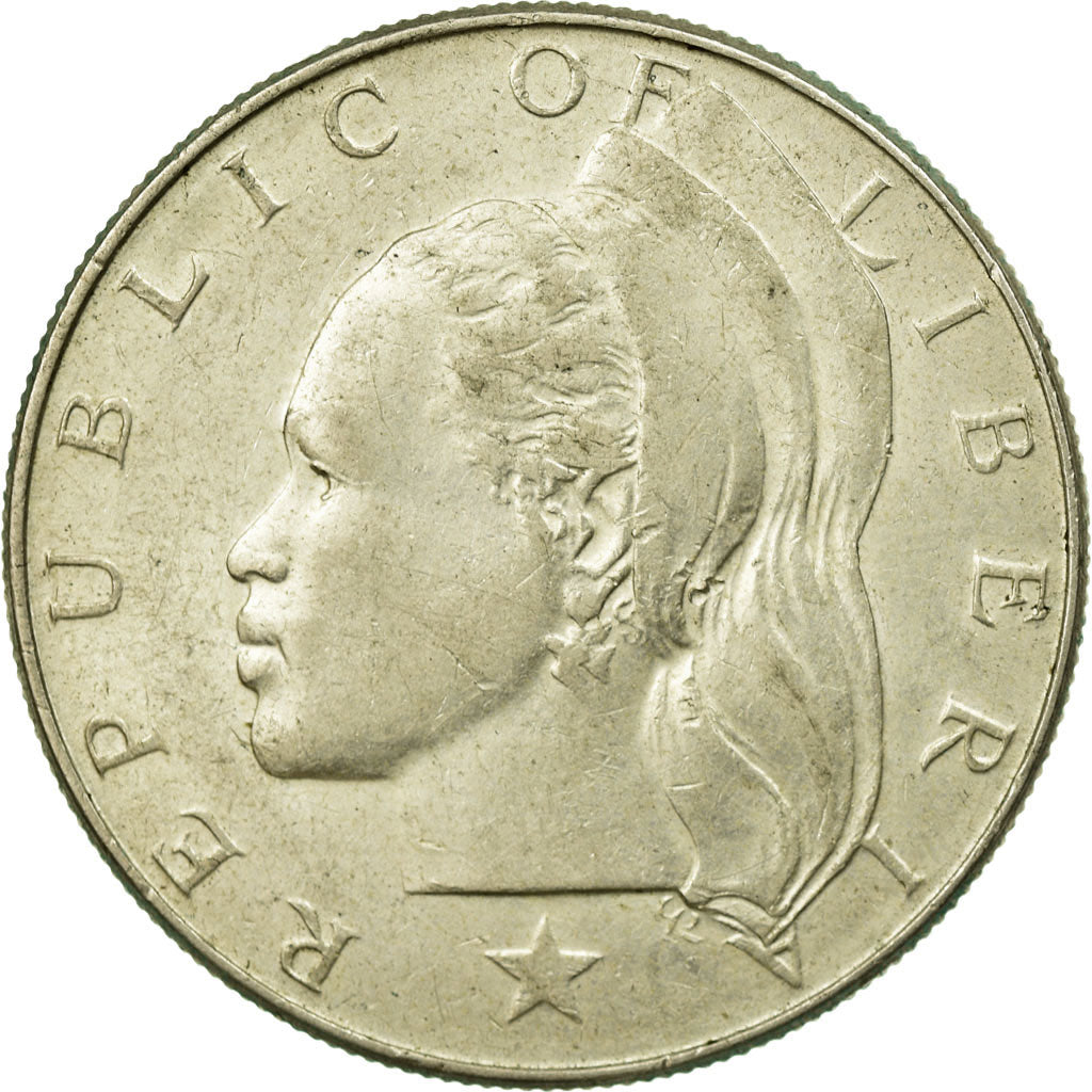 Coin, Liberia, Dollar, 1961, EF(40-45), Silver, KM:18
