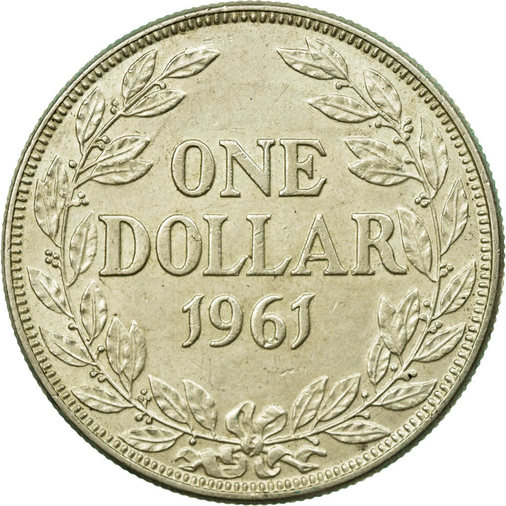 Coin, Liberia, Dollar, 1961, EF(40-45), Silver, KM:18