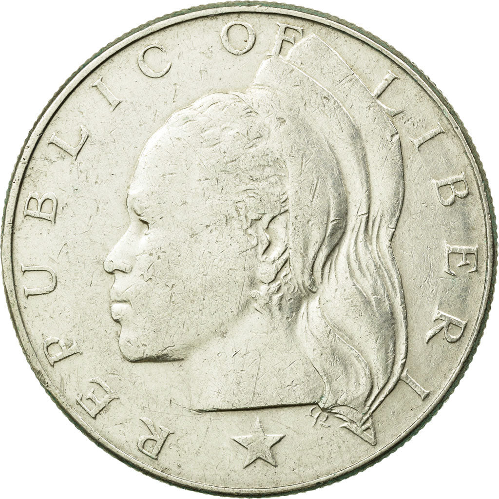 Coin, Liberia, Dollar, 1962, EF(40-45), Silver, KM:18