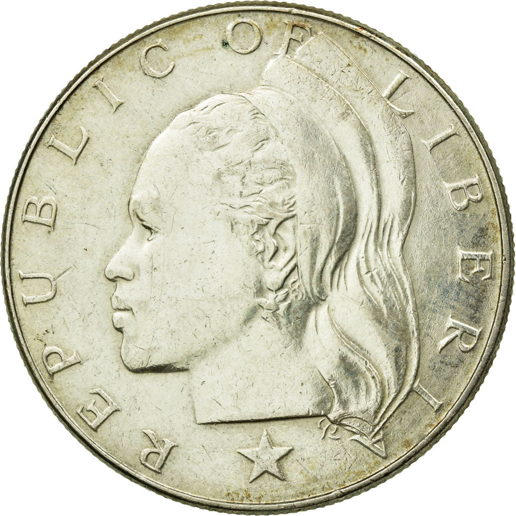 Moneta, Liberia, Dollar, 1962, BB, Argento, KM:18