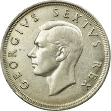 Moneta, Sudafrica, George VI, 5 Shillings, 1952, BB, Argento, KM:41