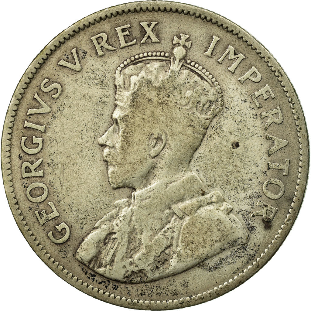 Moneda, Sudáfrica, George V, 2-1/2 Shillings, 1924, BC, Plata, KM:19.1