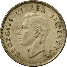 Moneda, Sudáfrica, George VI, Shilling, 1942, MBC, Plata, KM:28