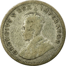 Coin, South Africa, George V, 6 Pence, 1932, F(12-15), Silver, KM:16.2