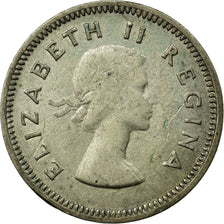 Coin, South Africa, Elizabeth II, 3 Pence, 1955, VF(30-35), Silver, KM:47