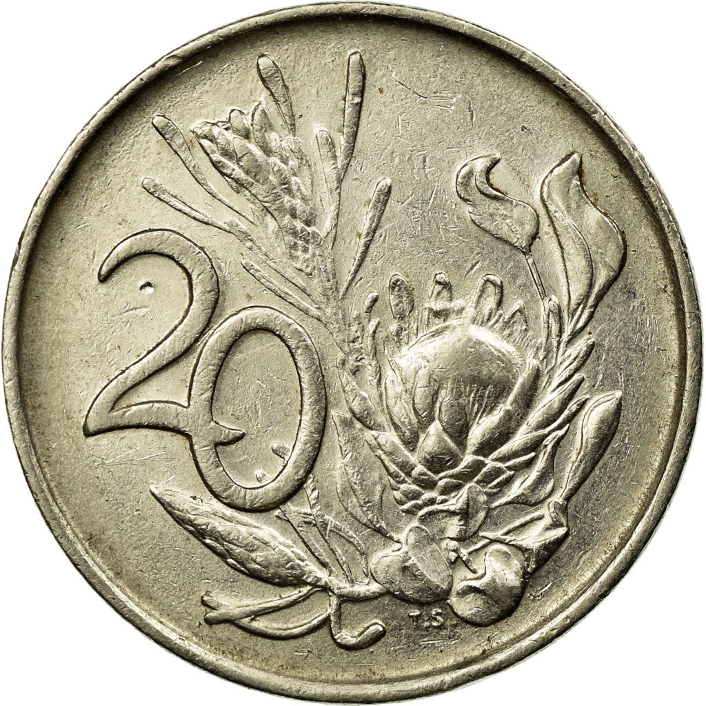 Monnaie, Afrique du Sud, 20 Cents, 1975, TTB, Nickel, KM:86