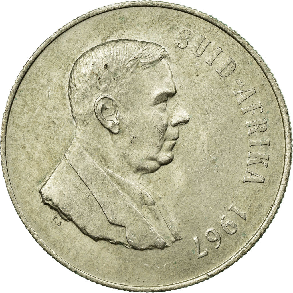 Coin, South Africa, Rand, 1967, EF(40-45), Silver, KM:72.2