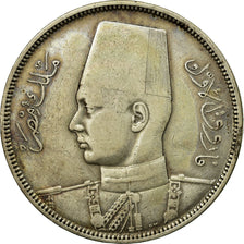 Coin, Egypt, Farouk, 10 Piastres, 1937/AH1356, British Royal Mint, EF(40-45)