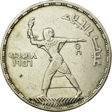 Coin, Egypt, 50 Piastres, 1956/AH1375, EF(40-45), Silver, KM:386