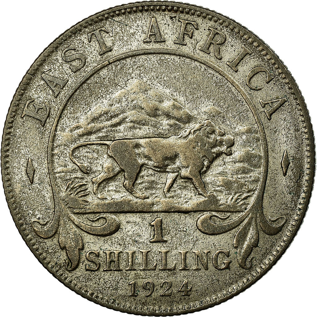 Coin, EAST AFRICA, George V, Shilling, 1924, EF(40-45), Silver, KM:21