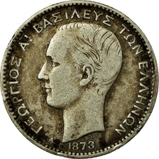 Coin, Greece, George I, Drachma, 1873, Paris, VF(30-35), Silver, KM:38