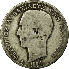 Coin, Greece, George I, 2 Drachmai, 1883, Paris, F(12-15), Silver, KM:39