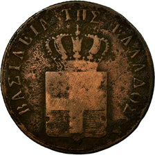 Coin, Greece, Othon, 5 Lepta, 1842, F(12-15), Copper, KM:16