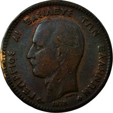 Coin, Greece, George I, 10 Lepta, 1878, VF(20-25), Copper, KM:55