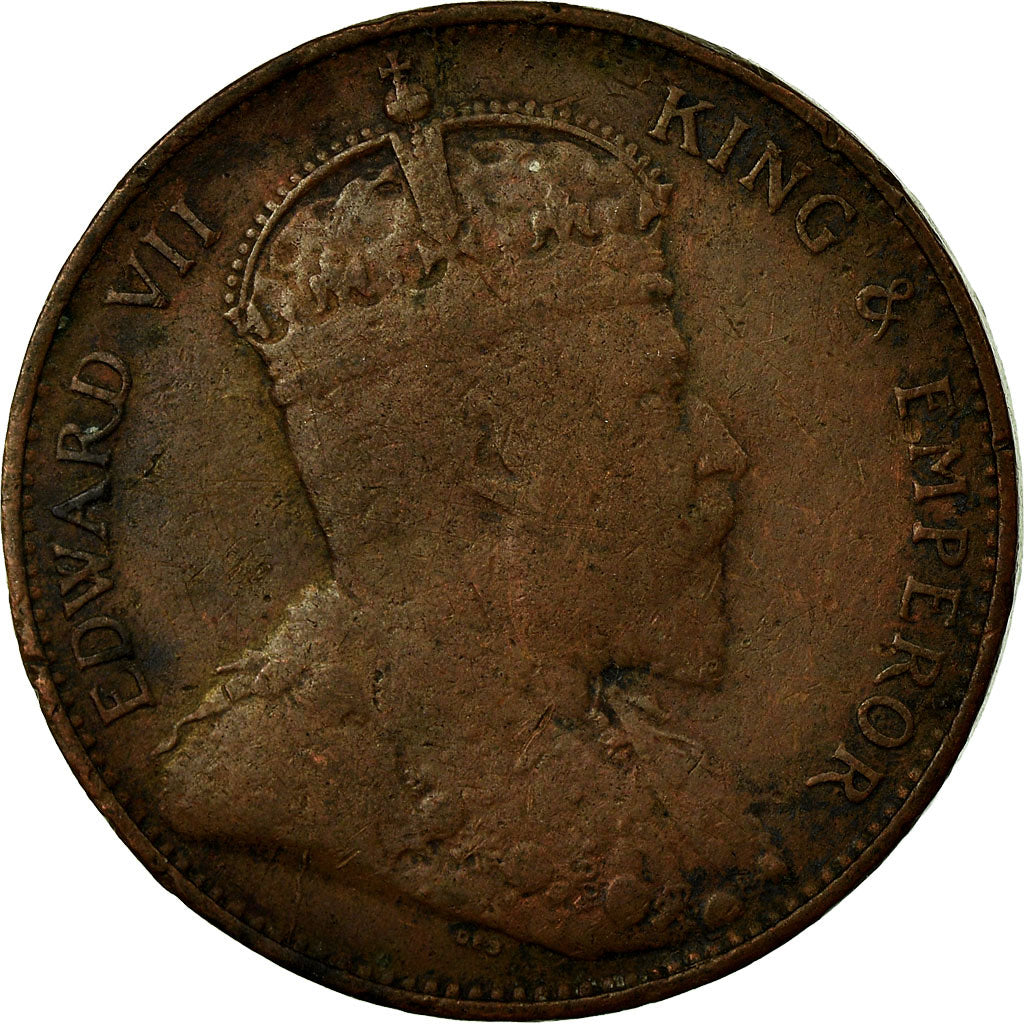 Coin, Ceylon, Edward VII, Cent, 1908, VF(30-35), Copper, KM:102