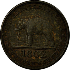 Coin, Ceylon, 1/192 Rixdollar, 1802, VF(30-35), Copper, KM:73