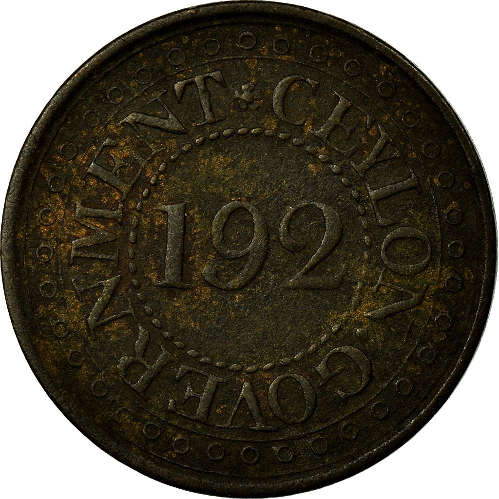 Coin, Ceylon, 1/192 Rixdollar, 1802, VF(30-35), Copper, KM:73