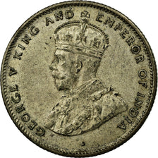 Moneta, Ceylon, George V, 50 Cents, 1922, MB+, Argento, KM:109a