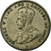 Moneta, Ceylon, George V, 50 Cents, 1922, MB+, Argento, KM:109a