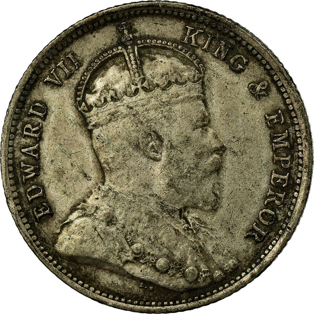 Coin, Ceylon, Edward VII, 50 Cents, 1903, VF(20-25), Silver, KM:99