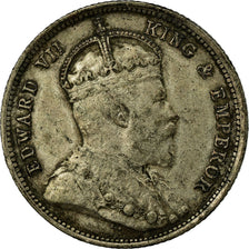Coin, Ceylon, Edward VII, 50 Cents, 1903, VF(20-25), Silver, KM:99