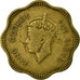 Coin, Ceylon, George VI, 10 Cents, 1951, VF(30-35), Nickel-brass, KM:121