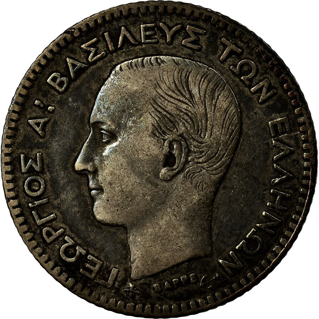 Coin, Greece, George I, 20 Lepta, 1874, Paris, EF(40-45), Silver, KM:44
