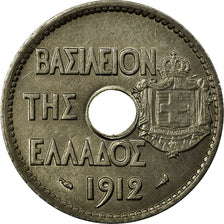 Coin, Greece, George I, 20 Lepta, 1912, AU(55-58), Nickel, KM:64