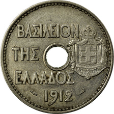 Coin, Greece, George I, 20 Lepta, 1912, VF(30-35), Nickel, KM:64