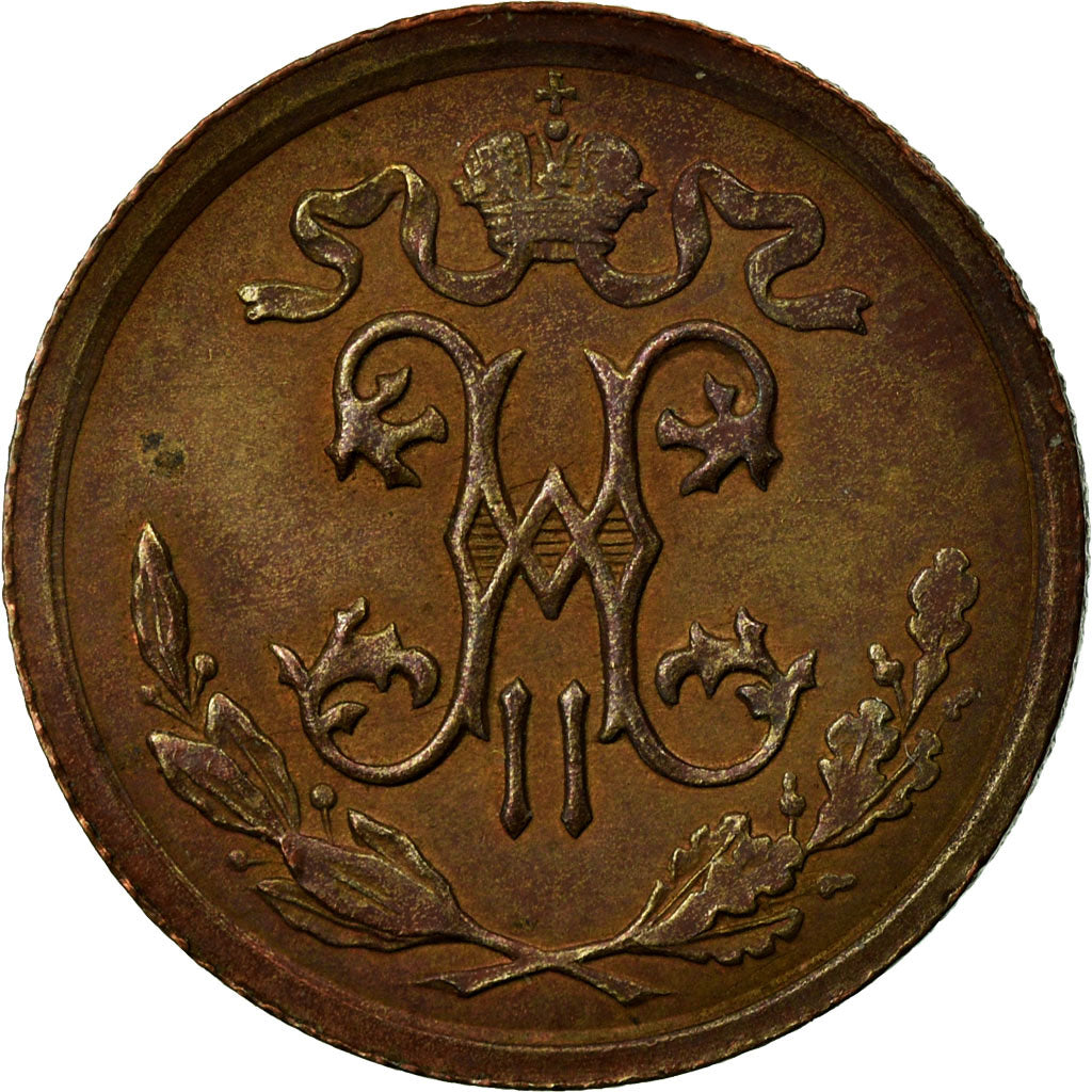 Munten, Rusland, Nicholas II, 1/2 Kopek, 1912, Saint-Petersburg, ZF, Koper