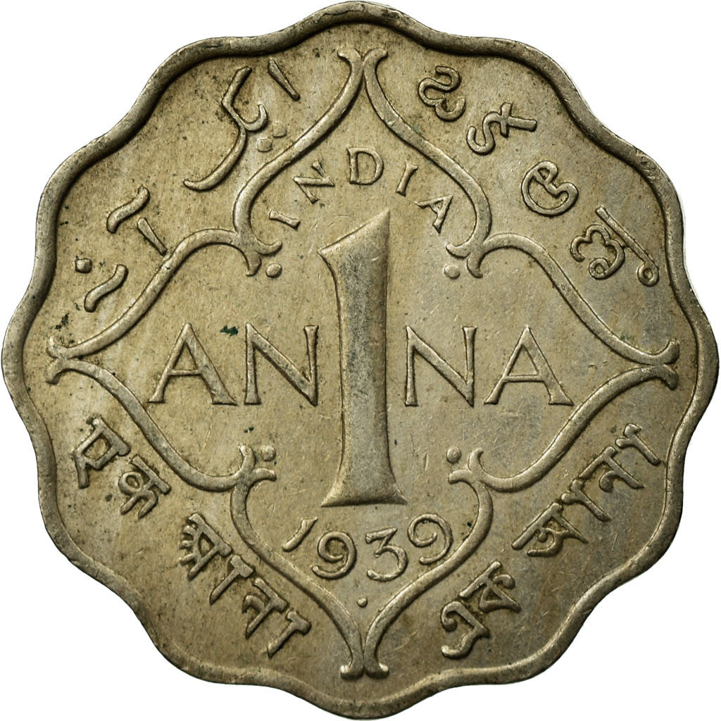 Monnaie, INDIA-BRITISH, George VI, Anna, 1939, TB+, Copper-nickel, KM:536