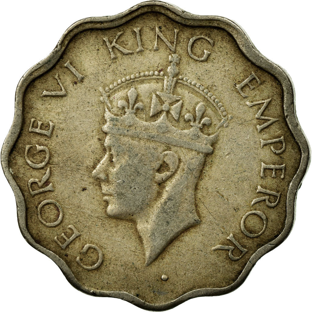 Coin, INDIA-BRITISH, George VI, Anna, 1941, VF(30-35), Copper-nickel, KM:537