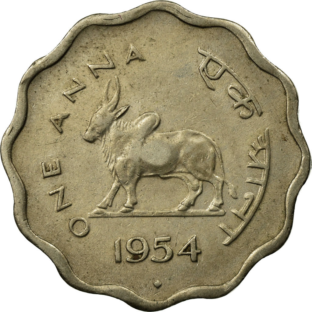 Monnaie, INDIA-REPUBLIC, Anna, 1954, Mumbai, Bombay, TTB, Copper-nickel, KM:3.2