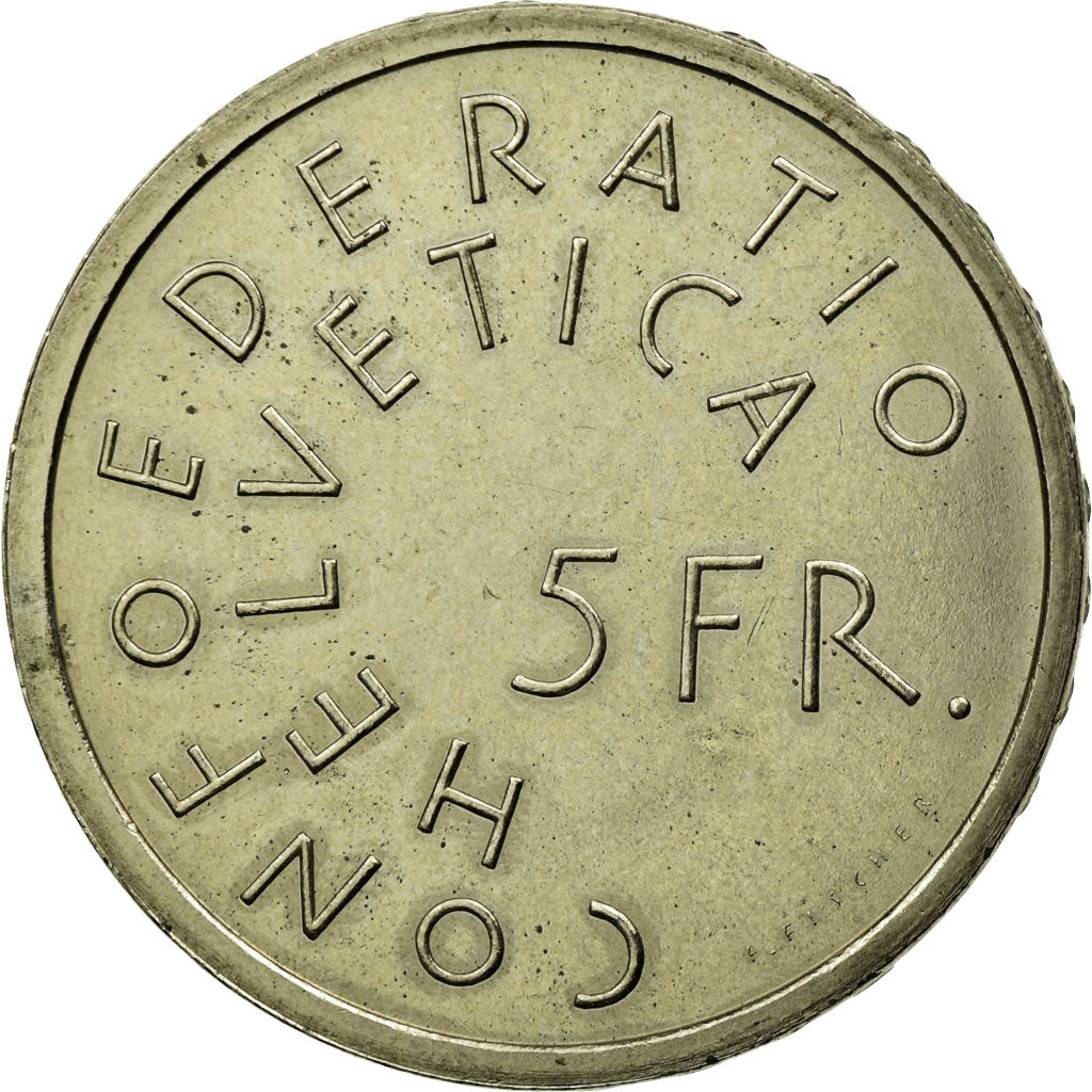 Coin, Switzerland, 5 Francs, 1975, Bern, EF(40-45), Copper-nickel, KM:53