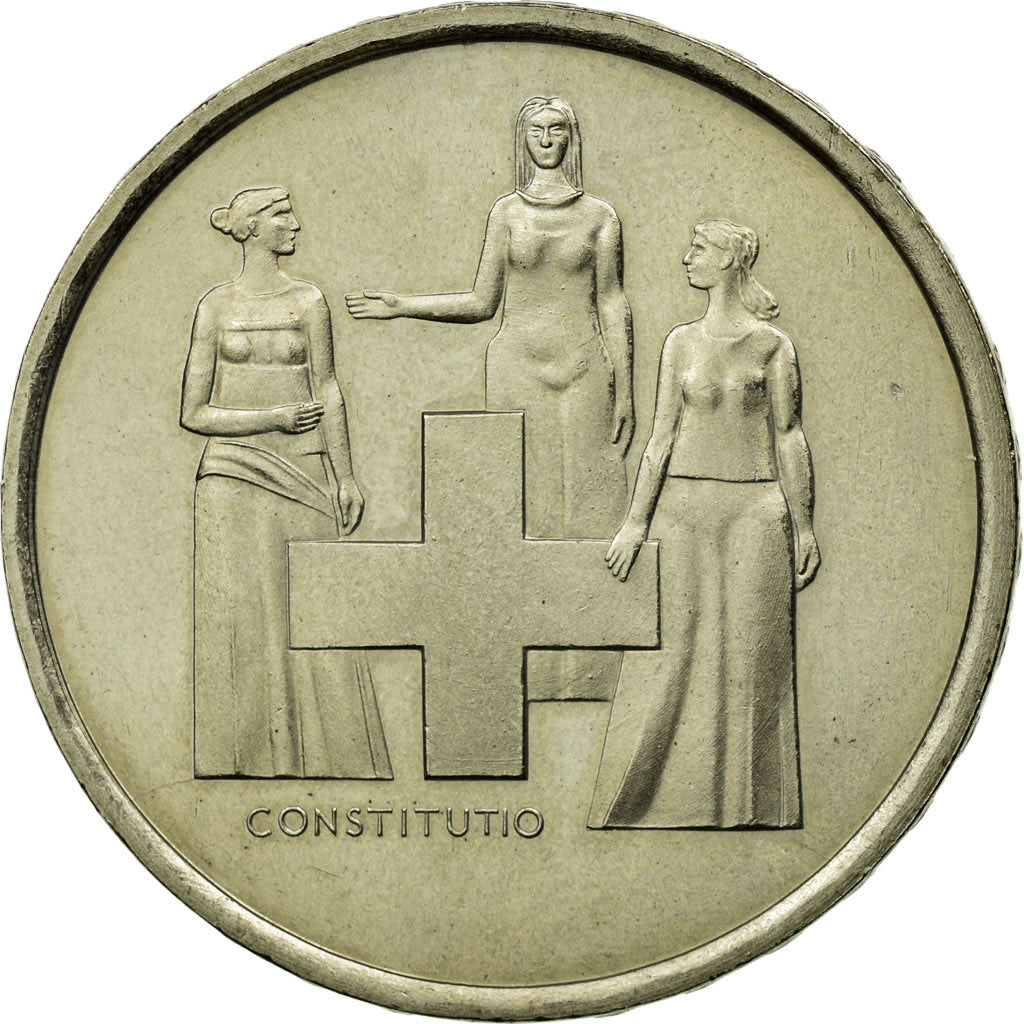 Coin, Switzerland, 5 Francs, 1974, Bern, EF(40-45), Copper-nickel, KM:52