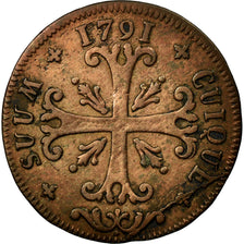 Coin, SWISS CANTONS, NEUCHATEL, Kreuzer, 1791, Neuenburg, EF(40-45), Billon