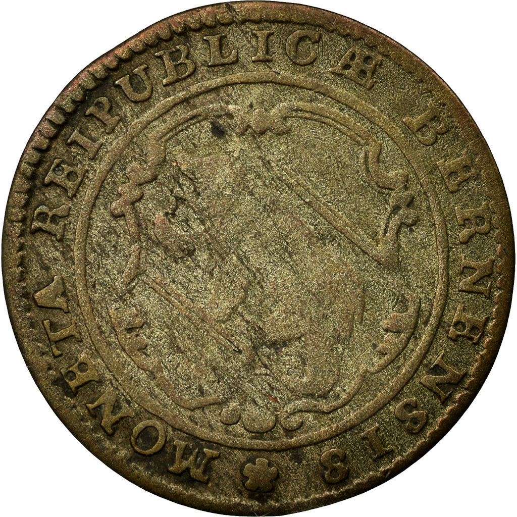 Coin, SWISS CANTONS, BERN, 1/2 Batzen, 1778, Bern, VF(30-35), Billon, KM:91