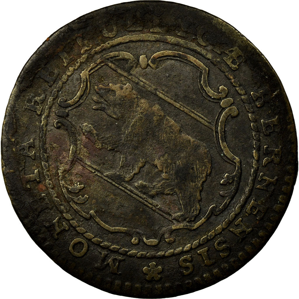 Coin, SWISS CANTONS, BERN, 1/2 Batzen, 1796, Bern, VF(30-35), Billon, KM:91