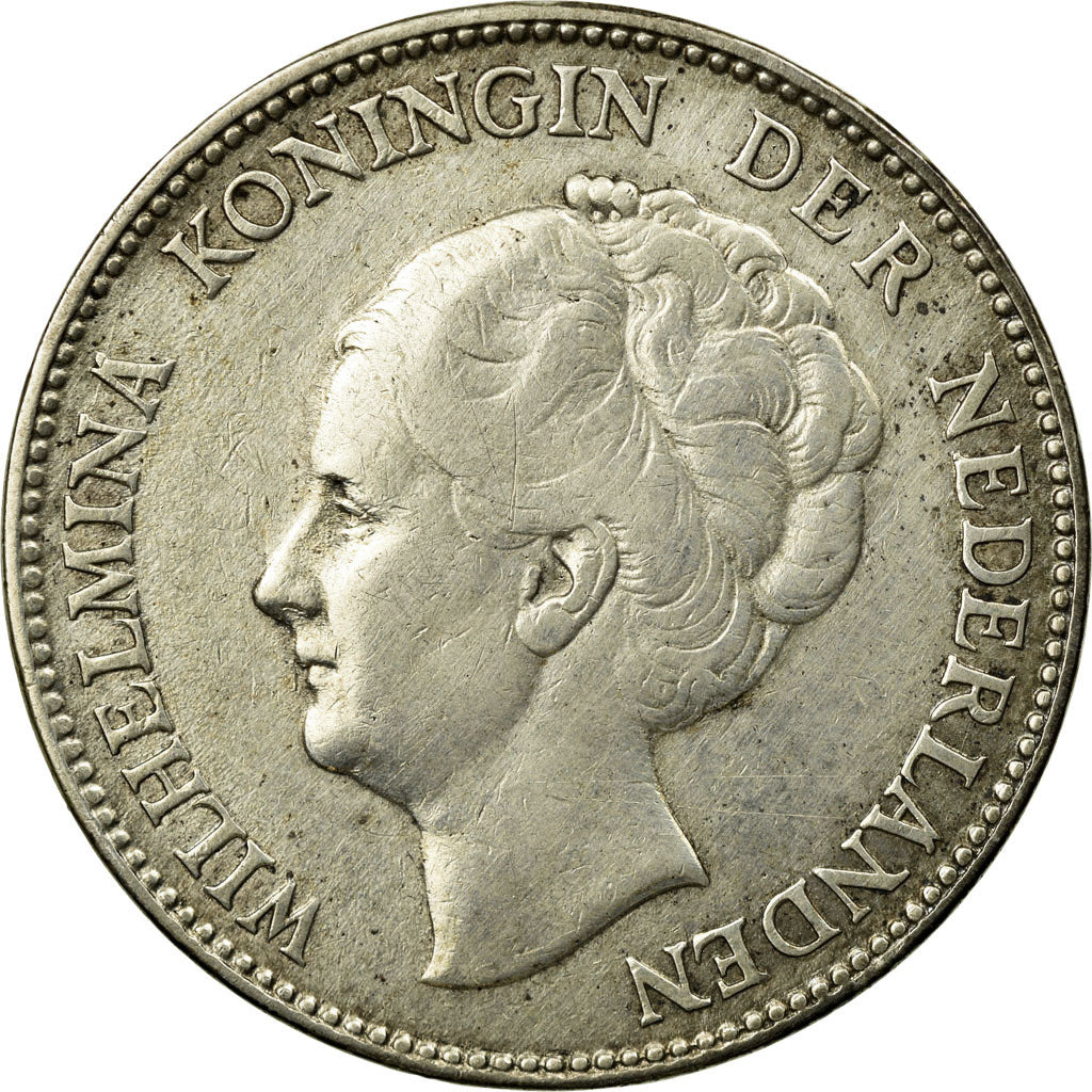Coin, Netherlands, Wilhelmina I, Gulden, 1929, EF(40-45), Silver, KM:161.1