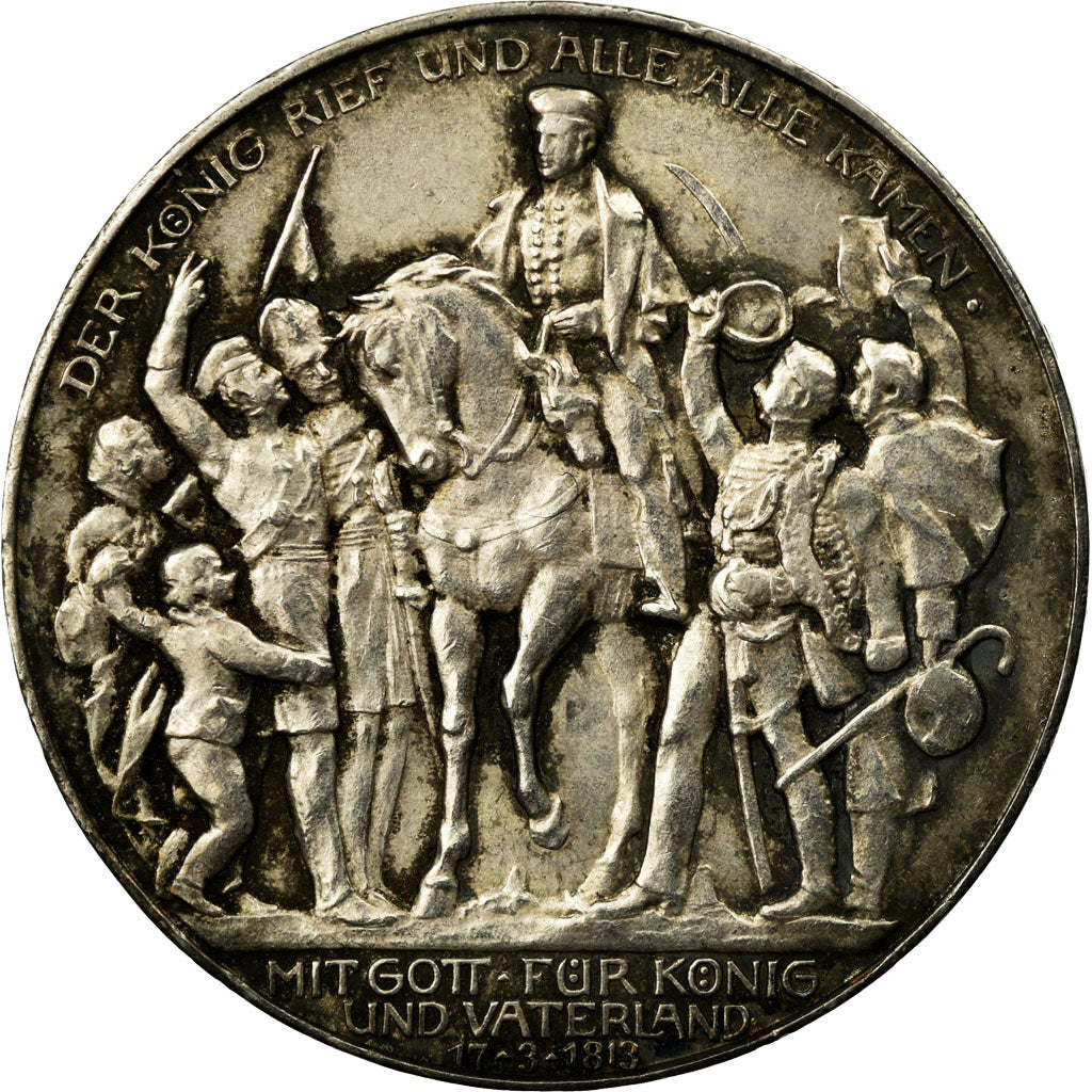Coin, German States, PRUSSIA, Wilhelm II, 3 Mark, 1913, Berlin, EF(40-45)