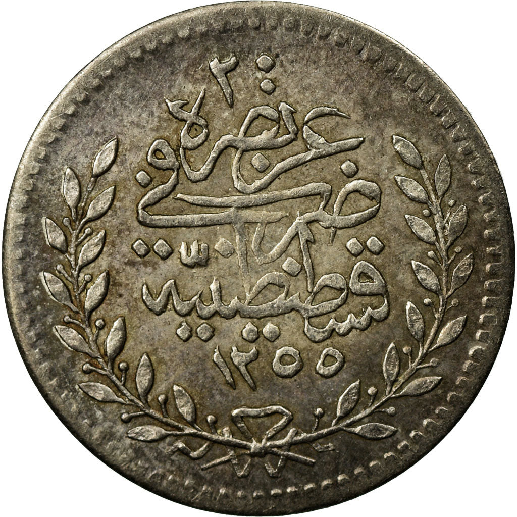Coin, Turkey, Abdul Mejid, 20 Para, 1854/AH1255, Qustantiniyah, EF(40-45)