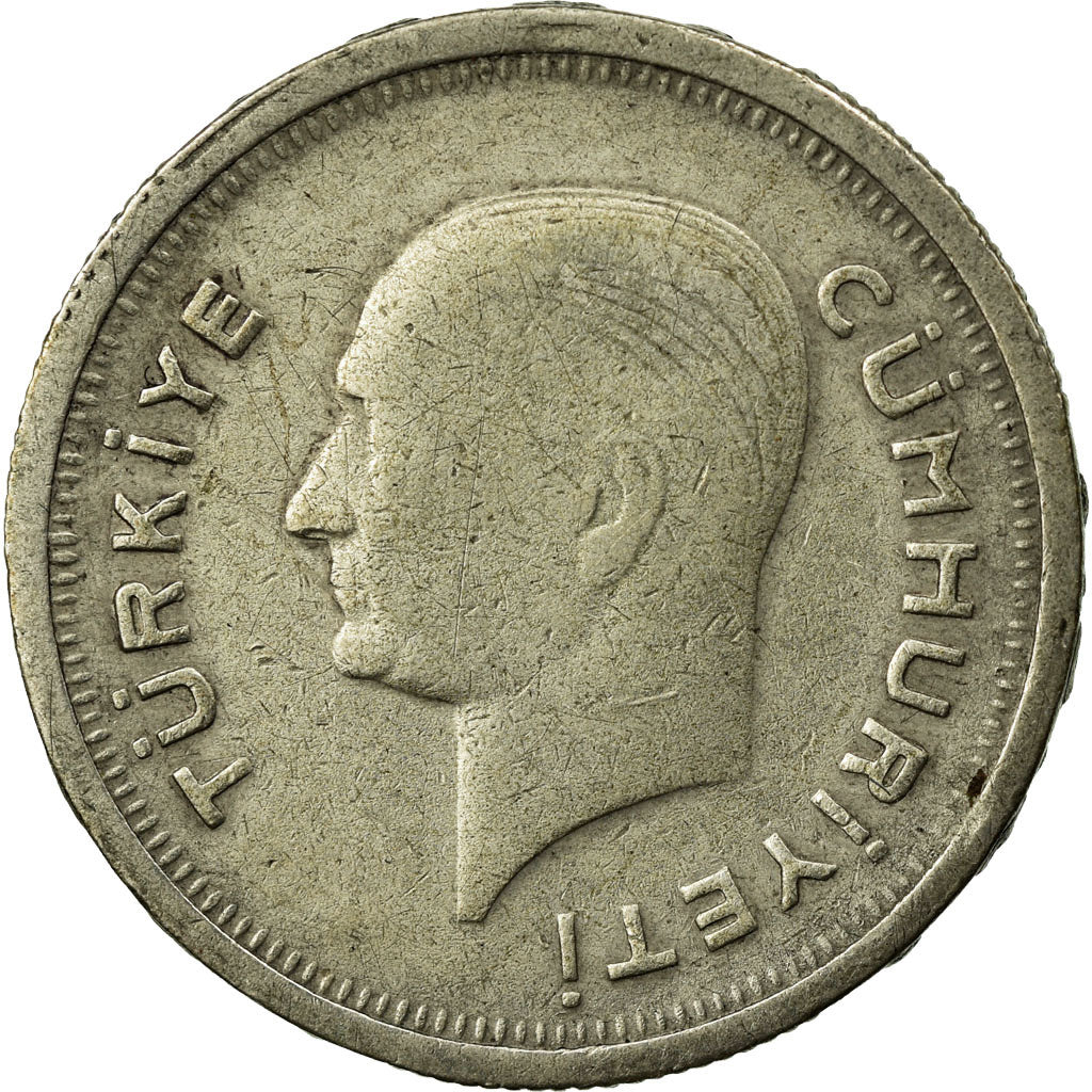 Moneta, Turchia, 25 Kurus, 1936, BB, Argento, KM:864