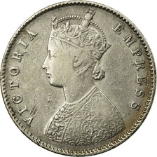 Coin, INDIA-BRITISH, Victoria, 1/2 Rupee, 1887, VF(30-35), Silver, KM:491
