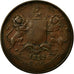 Coin, INDIA-BRITISH, 1/2 Anna, 1835, EF(40-45), Copper, KM:447.1