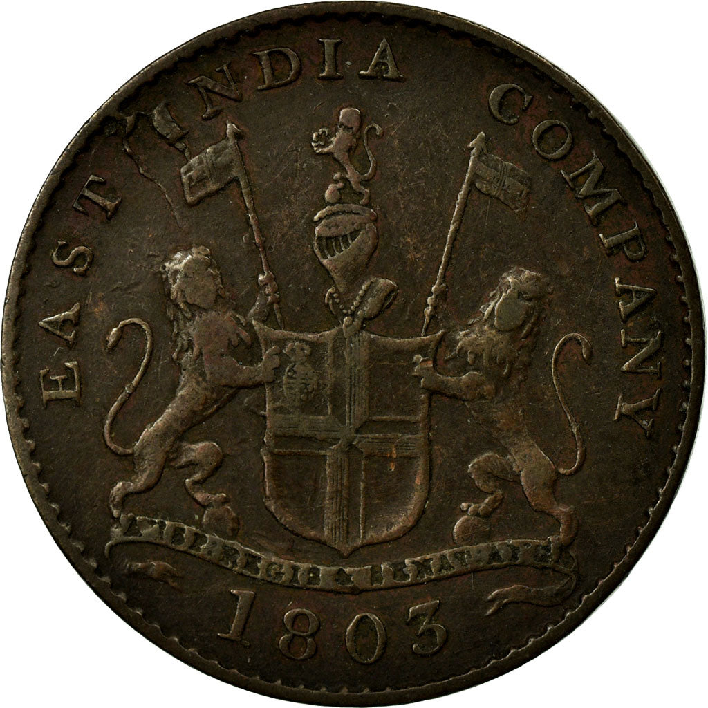 Coin, INDIA-BRITISH, MADRAS PRESIDENCY, 5 Cash, 1 Falus, 1803, Soho Mint