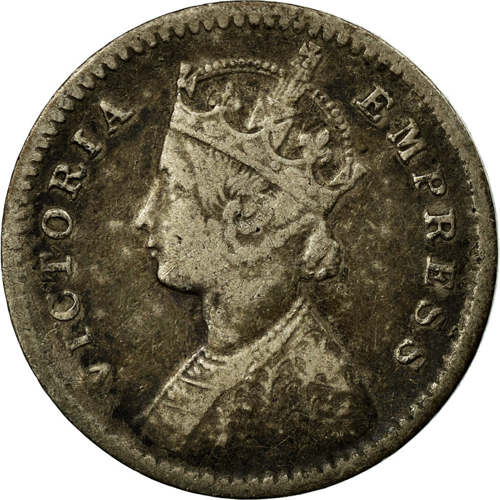 Coin, INDIA-BRITISH, Victoria, 2 Annas, 1891, VF(30-35), Silver, KM:488