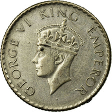 Coin, INDIA-BRITISH, George VI, 1/4 Rupee, 1940, EF(40-45), Silver, KM:545