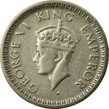 Coin, INDIA-BRITISH, George VI, 1/4 Rupee, 1945, EF(40-45), Silver, KM:547