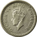 Coin, INDIA-BRITISH, George VI, 1/4 Rupee, 1945, EF(40-45), Silver, KM:547