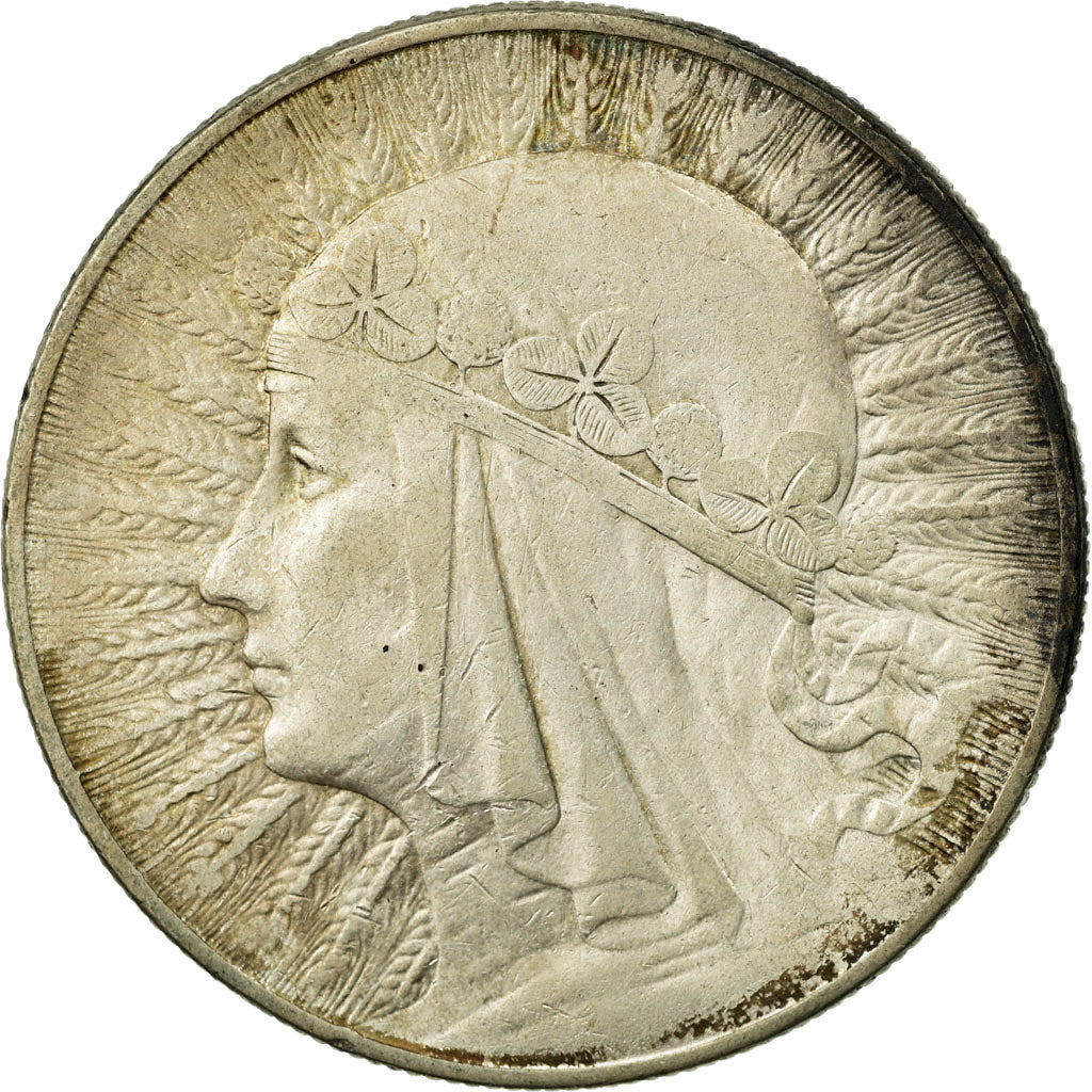 Münze, Polen, 10 Zlotych, 1932, Warsaw, S+, Silber, KM:22
